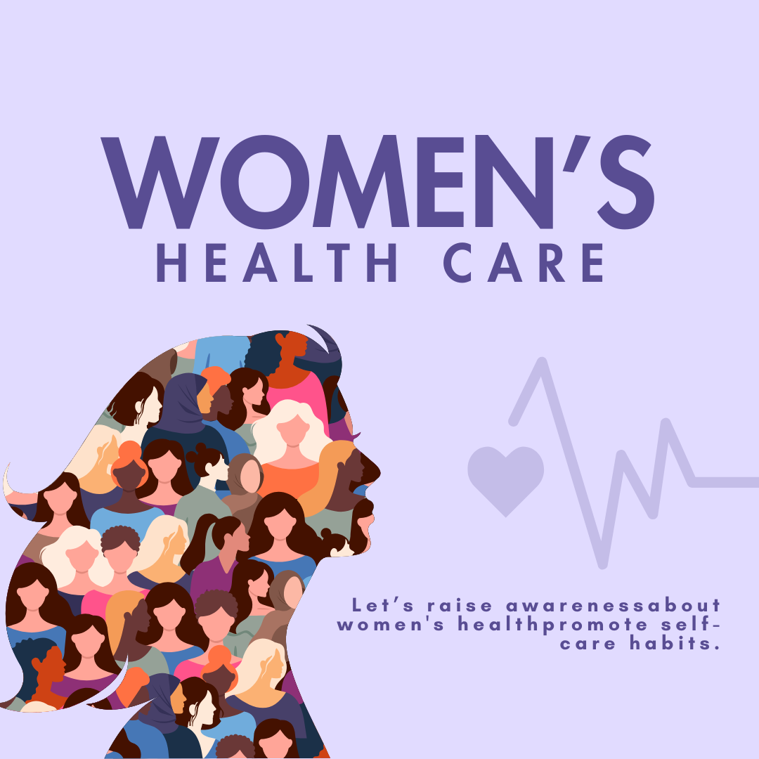 Purple Illustrated Women's Health Month Instagram Post